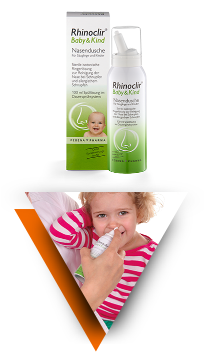 Rhinoclir Baby Kind Nasendusche Mit Steriler Isotonischer Ringerlosung Febena Pharma Gmbh